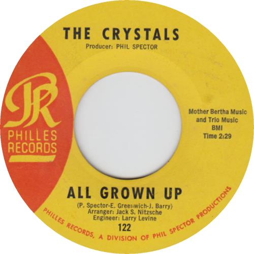 The Crystals All Grown Up 7" vinyl single (7 inch record / 45) US CTS07AL648419