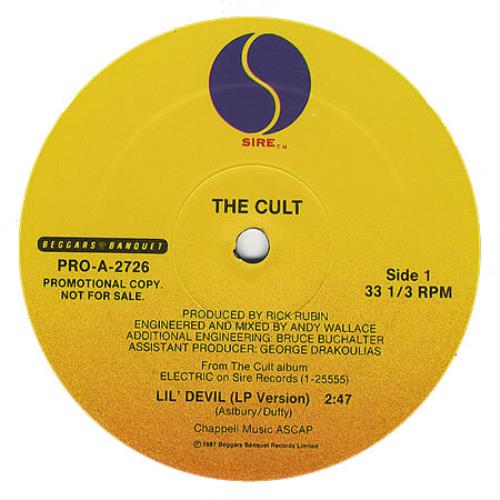 The Cult Lil' Devil 12" vinyl single (12 inch record / Maxi-single) US CLT12LI186750