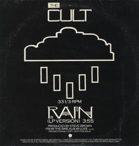 The Cult Rain 12" vinyl single (12 inch record / Maxi-single) US CLT12RA71648