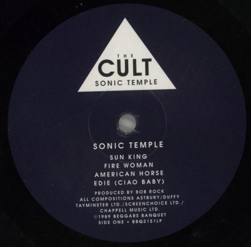 The Cult Sonic Temple - 30th Anniversary 2-LP vinyl record set (Double LP Album) UK CLT2LSO858939