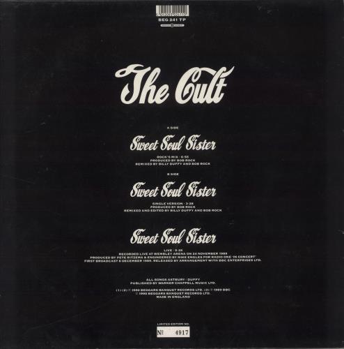 The Cult Sweet Soul Sister - VG Sleeve 12" vinyl picture disc (12 inch picture record) UK CLT2PSW839310