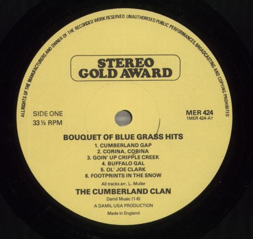 The Cumberland Clan A Bouquet Of Blue Grass Hits vinyl LP album (LP record) UK Y4RLPAB877918