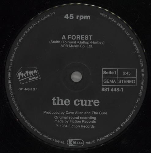 The Cure A Forest 12" vinyl single (12 inch record / Maxi-single) German CUR12AF02234
