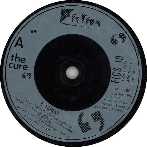 The Cure A Forest 7" vinyl single (7 inch record / 45) UK CUR07AF08434