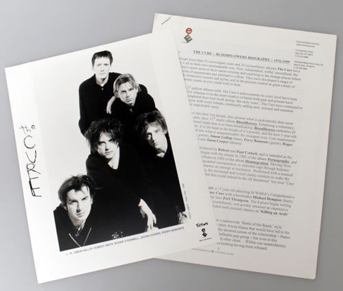 The Cure Biography media press pack US CURPPBL101163