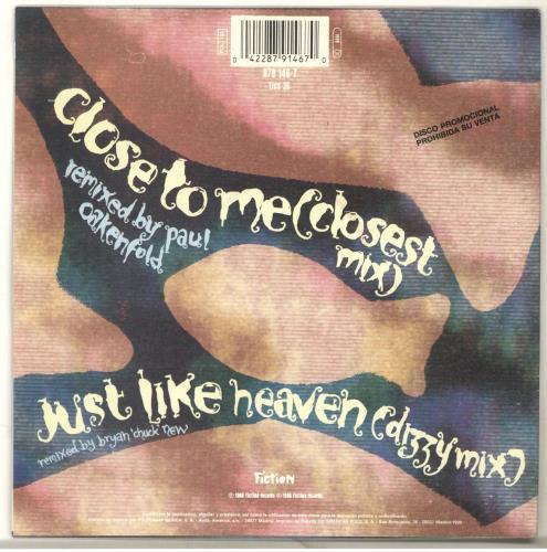 The Cure Close To Me (Closest Mix) 7" vinyl single (7 inch record / 45) Spanish CUR07CL697540