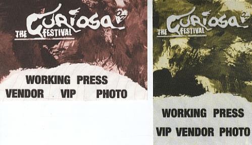 The Cure Curiosa 04 The Festival memorabilia US CURMMCU305692