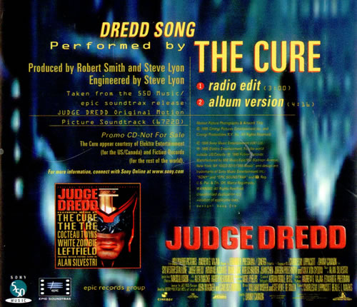 The Cure Dredd Song CD single (CD5 / 5") US CURC5DR50126