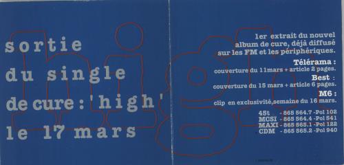 The Cure High - Blue Gatefold Sleeve CD single (CD5 / 5") French CURC5HI79595