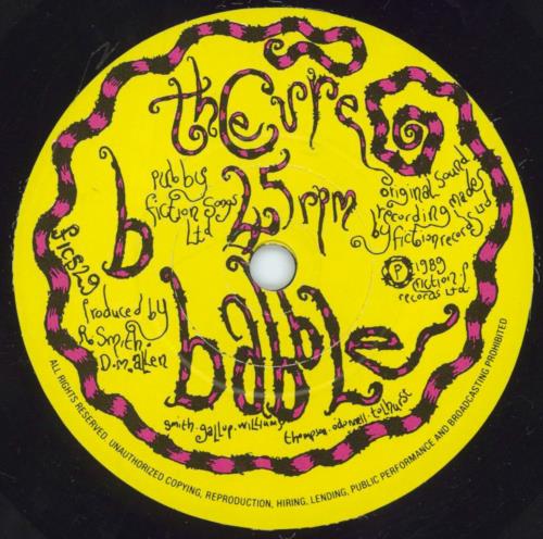 The Cure Lullaby 7" vinyl single (7 inch record / 45) UK CUR07LU18635