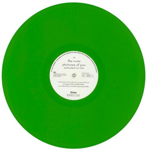 The Cure Pictures Of You - Green Vinyl 12" vinyl single (12 inch record / Maxi-single) UK CUR12PI02231