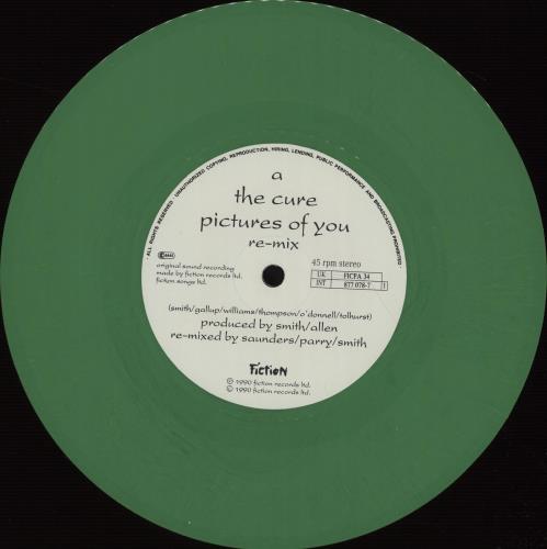 The Cure Pictures Of You - Green Vinyl 7" vinyl single (7 inch record / 45) UK CUR07PI02246