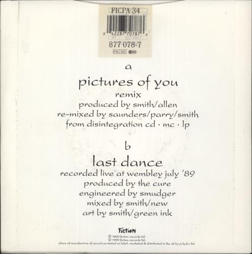 The Cure Pictures Of You - Green Vinyl 7" vinyl single (7 inch record / 45) UK CUR07PI02246