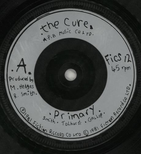 The Cure Primary - EX 7" vinyl single (7 inch record / 45) UK CUR07PR329202