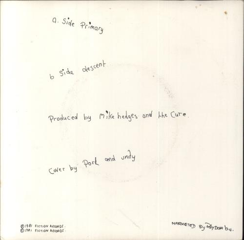 The Cure Primary 7" vinyl single (7 inch record / 45) Dutch CUR07PR120685