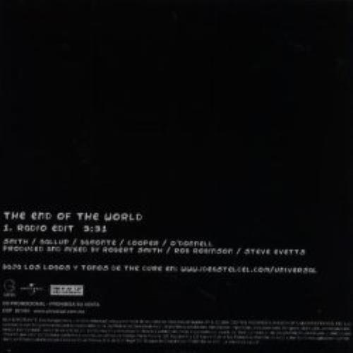 The Cure The End Of The World CD single (CD5 / 5") Mexican CURC5TH293920