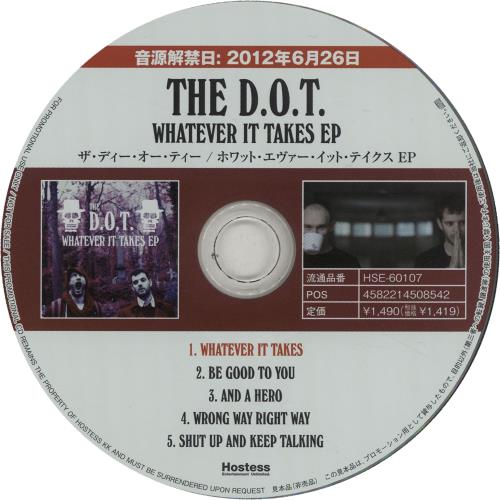 The D.O.T. Whatever It Takes EP CD single (CD5 / 5") Japanese XUVC5WH646818