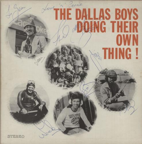 The Dallas Boys Doing Their Own Thing! - Fully Autographed vinyl LP album (LP record) UK U8YLPDO650275