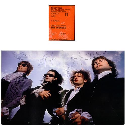 The Damned 1985 Tour - Autographed tour programme UK DAMTRTO532952