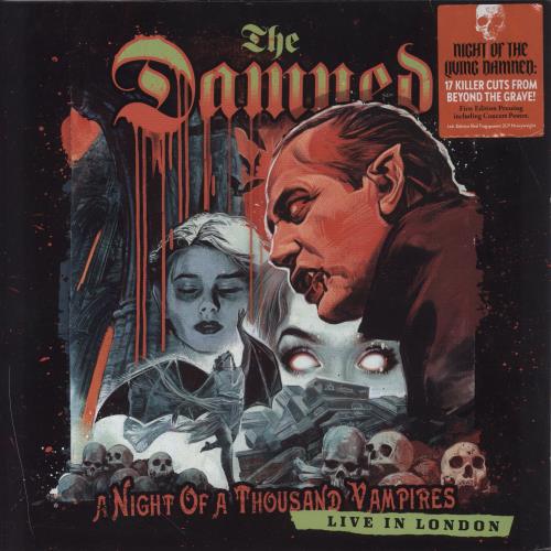 The Damned A Night Of A Thousand Vampires - Red Transparent Vinyl + Poster 2-LP vinyl record set (Double LP Album) UK DAM2LAN860921