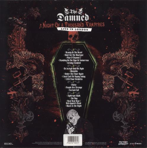 The Damned A Night Of A Thousand Vampires - Red Transparent Vinyl + Poster 2-LP vinyl record set (Double LP Album) UK DAM2LAN860921