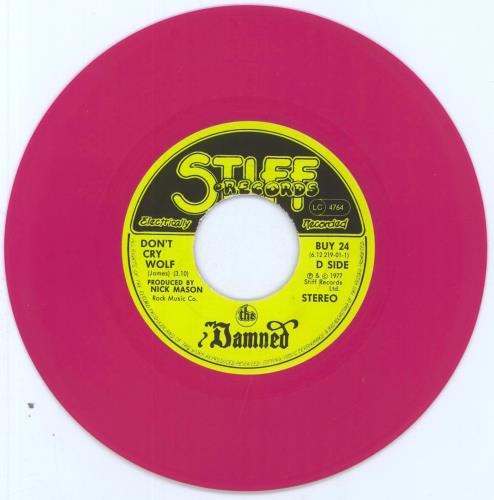 The Damned Don't Cry Wolf - Pink vinyl 7" vinyl single (7 inch record / 45) UK DAM07DO482525