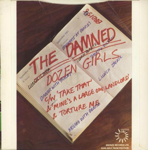 The Damned Dozen Girls - EX 7" vinyl single (7 inch record / 45) UK DAM07DO792368