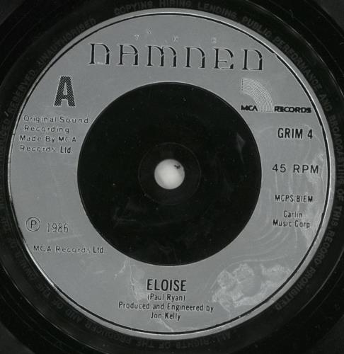 The Damned Eloise + Picture Sleeve 7" vinyl single (7 inch record / 45) UK DAM07EL248042