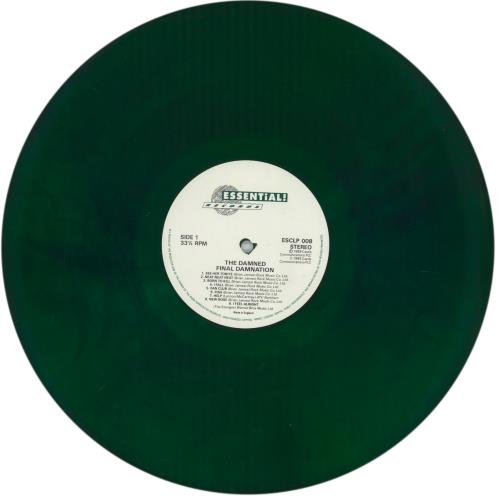 The Damned Final Damnation - Green vinyl - Complete vinyl LP album (LP record) UK DAMLPFI860155