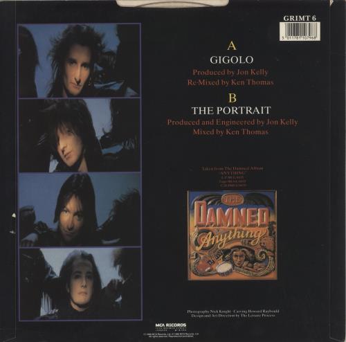 The Damned Gigolo - Clear Vinyl 12" vinyl single (12 inch record / Maxi-single) UK DAM12GI145856