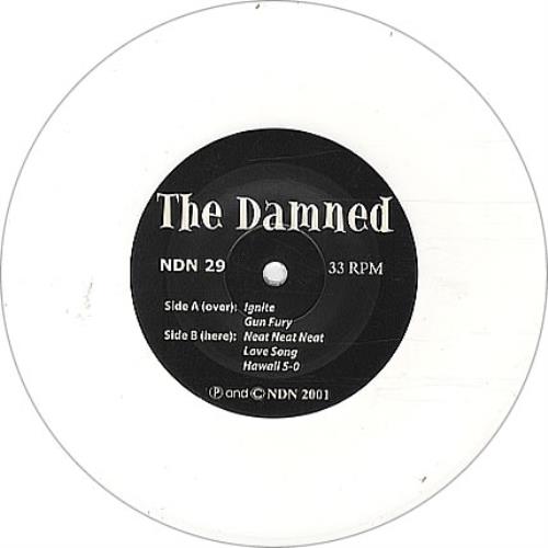 The Damned Ignite - white vinyl 7" vinyl single (7 inch record / 45) US DAM07IG210904