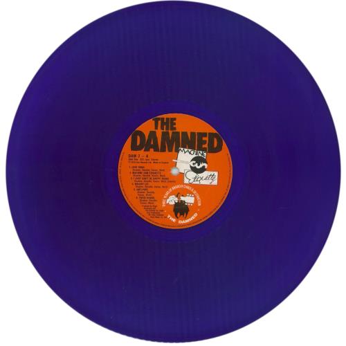 The Damned Machine Gun Etiquette - Blue Vinyl vinyl LP album (LP record) UK DAMLPMA860111