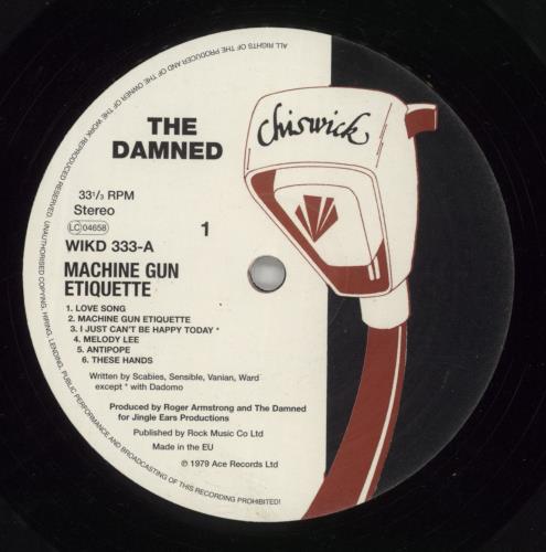 The Damned Machine Gun Etiquette vinyl LP album (LP record) UK DAMLPMA866439
