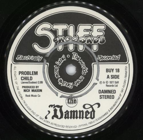 The Damned Problem Child - 1st - P/S 7" vinyl single (7 inch record / 45) UK DAM07PR08820