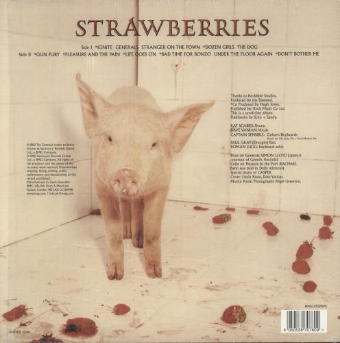 The Damned Strawberries - RSD 2022 - Red & Pink Swirl Vinyl + Scented Sleeve vinyl LP album (LP record) UK DAMLPST871203