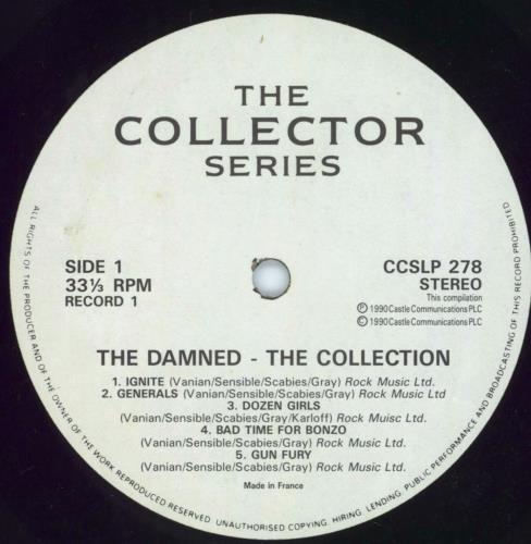 The Damned The Collection 2-LP vinyl record set (Double LP Album) UK DAM2LTH799998