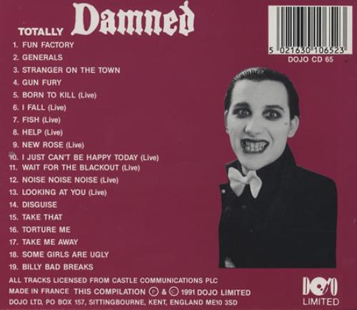 The Damned Totally Damned CD album (CDLP) UK DAMCDTO393758