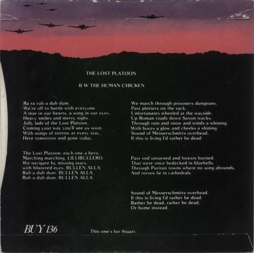 The Dancing Did The Lost Platoon 7" vinyl single (7 inch record / 45) UK W1U07TH615187