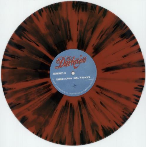 The Darkness Dreams On Toast - Red & Black Splatter + Autographed vinyl LP album (LP record) UK D/KLPDR877121