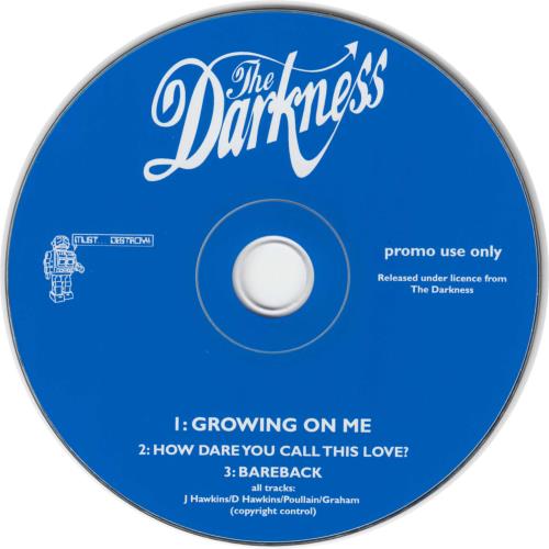 The Darkness Growing On Me CD single (CD5 / 5") UK D/KC5GR249448