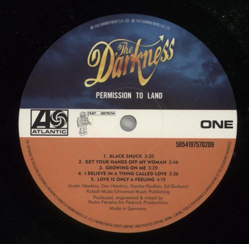 The Darkness Permission To Land - 20th Anniversary vinyl LP album (LP record) UK D/KLPPE885884