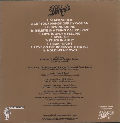 The Darkness The Darkness CD album (CDLP) UK D/KCDTH249015