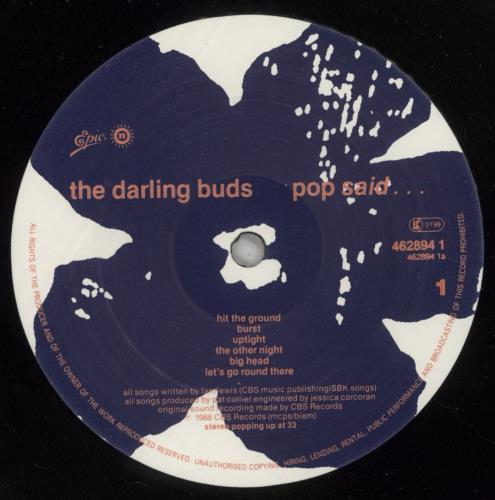 The Darling Buds Pop Said... vinyl LP album (LP record) UK DBDLPPO244727
