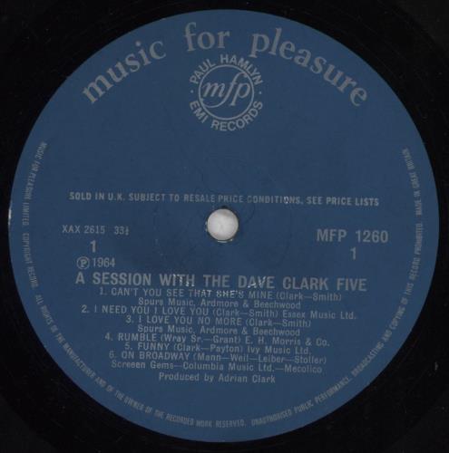 The Dave Clark Five A Session With The Dave Clark Five vinyl LP album (LP record) UK DVCLPAS597209