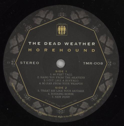The Dead Weather Horehound - 180gm/Etched 2-LP vinyl record set (Double LP Album) US WEV2LHO486400