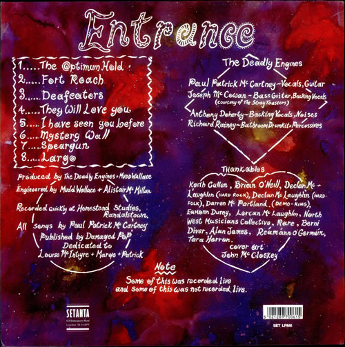 The Deadly Engines Entrance vinyl LP album (LP record) UK UYXLPEN520175