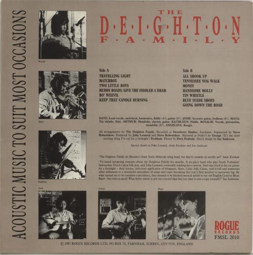 The Deighton Family Acoustic Music To Suit Most Occasions vinyl LP album (LP record) UK YWPLPAC694233