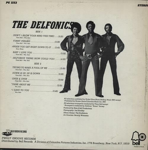 The Delfonics The Delfonics vinyl LP album (LP record) US ICZLPTH573826