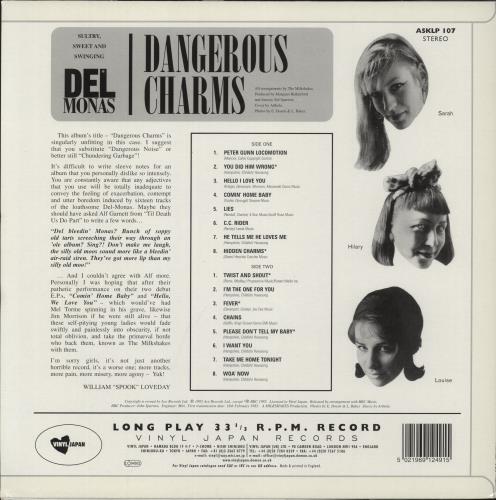 The Delmonas Dangerous Charms vinyl LP album (LP record) UK DE7LPDA893118
