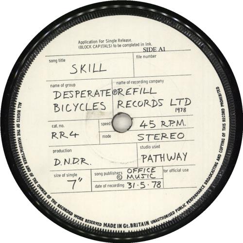 The Desperate Bicycles Occupied Territory 7" vinyl single (7 inch record / 45) UK D\B07OC333284